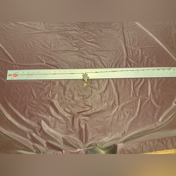 J. Crew Gold and Silver Crystal Art Deco Pendant 32”Necklace - Picture 7 of 7